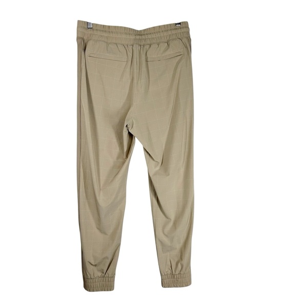 ATHLETA Brooklyn Textured Jogger Tan Windowpane Silt Taupe size 10 - Picture 5 of 9